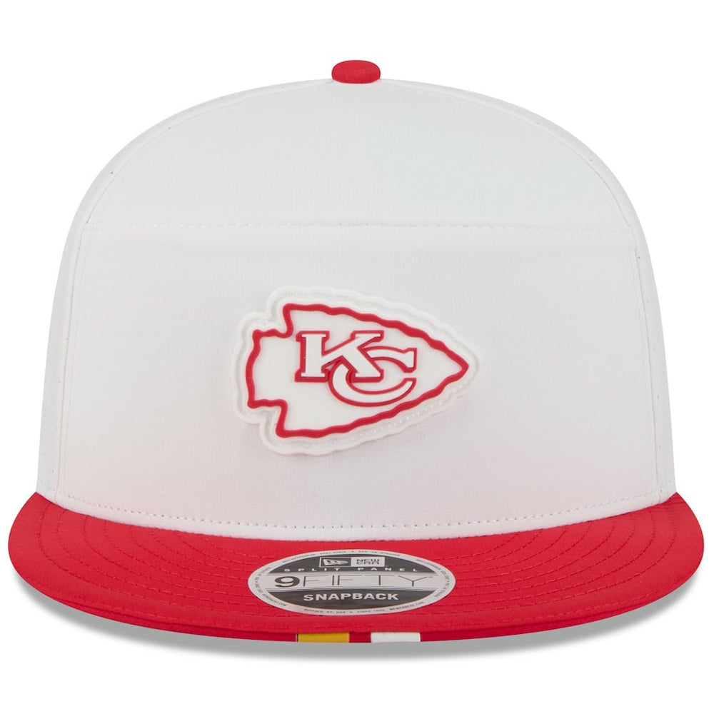 Kansas City Chiefs New Era 2025 NFL Training Camp Split Panel 9FIFTY Snapback Hat White/Red - NFL