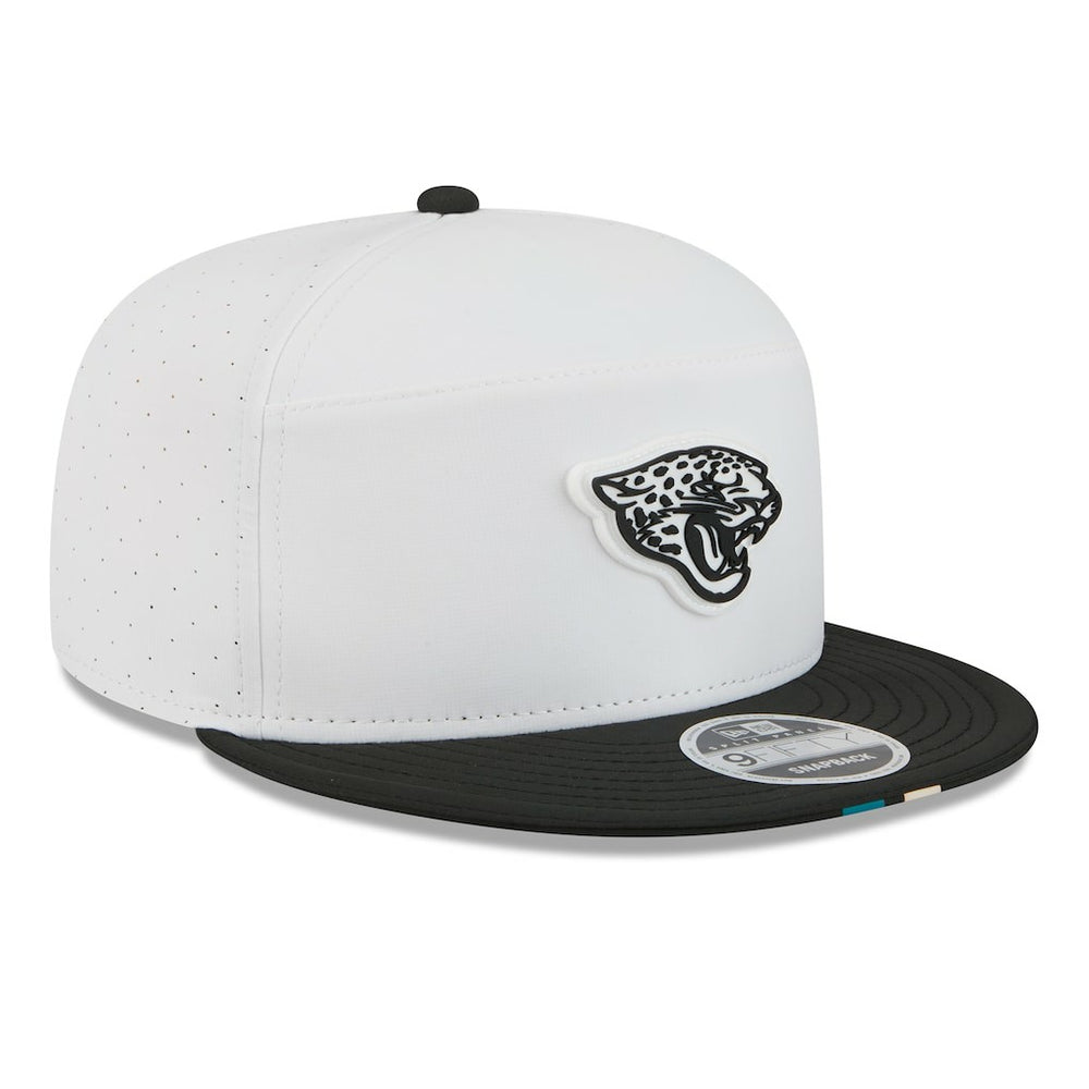 Jacksonville Jaguars New Era 2025 NFL Training Camp Split Panel 9FIFTY Snapback Hat White/Black - NFL