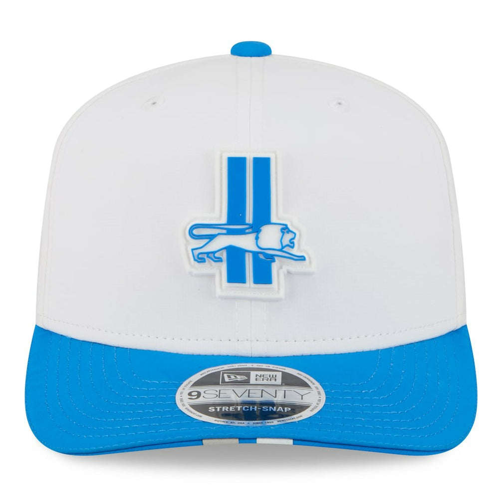 Detroit Lions New Era 2025 NFL Training Camp Throwback Logo 9SEVENTY Adjustable Hat White/Blue - NFL