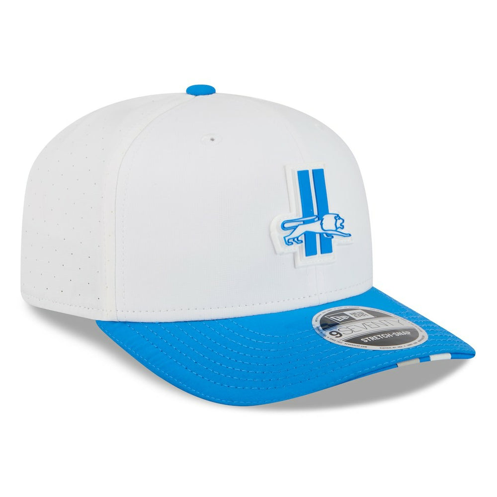 Detroit Lions New Era 2025 NFL Training Camp Throwback Logo 9SEVENTY Adjustable Hat White/Blue - NFL