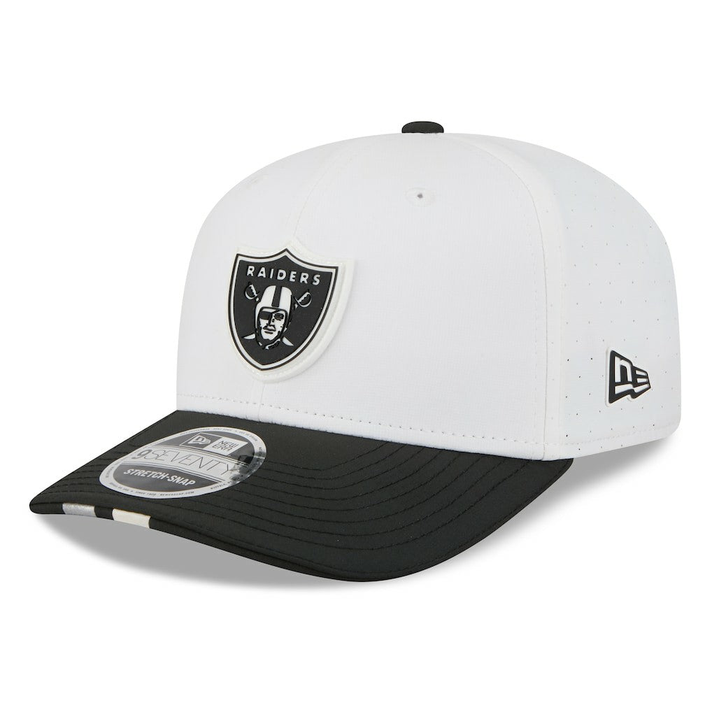 Las Vegas Raiders New Era 2025 NFL Training Camp 9SEVENTY Adjustable Hat White/Black - NFL