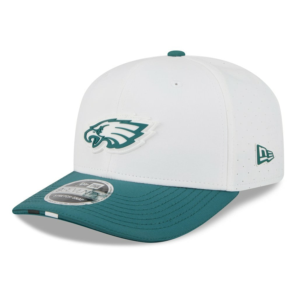 Philadelphia Eagles New Era 2025 NFL Training Camp 9SEVENTY Adjustable Hat White/Midnight Green - NFL