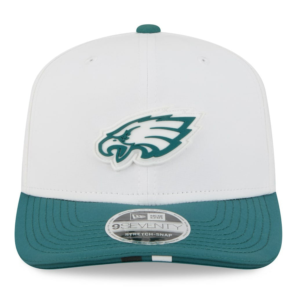 Philadelphia Eagles New Era 2025 NFL Training Camp 9SEVENTY Adjustable Hat White/Midnight Green - NFL