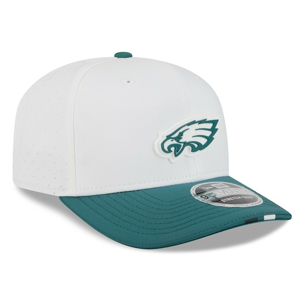 Philadelphia Eagles New Era 2025 NFL Training Camp 9SEVENTY Adjustable Hat White/Midnight Green - NFL