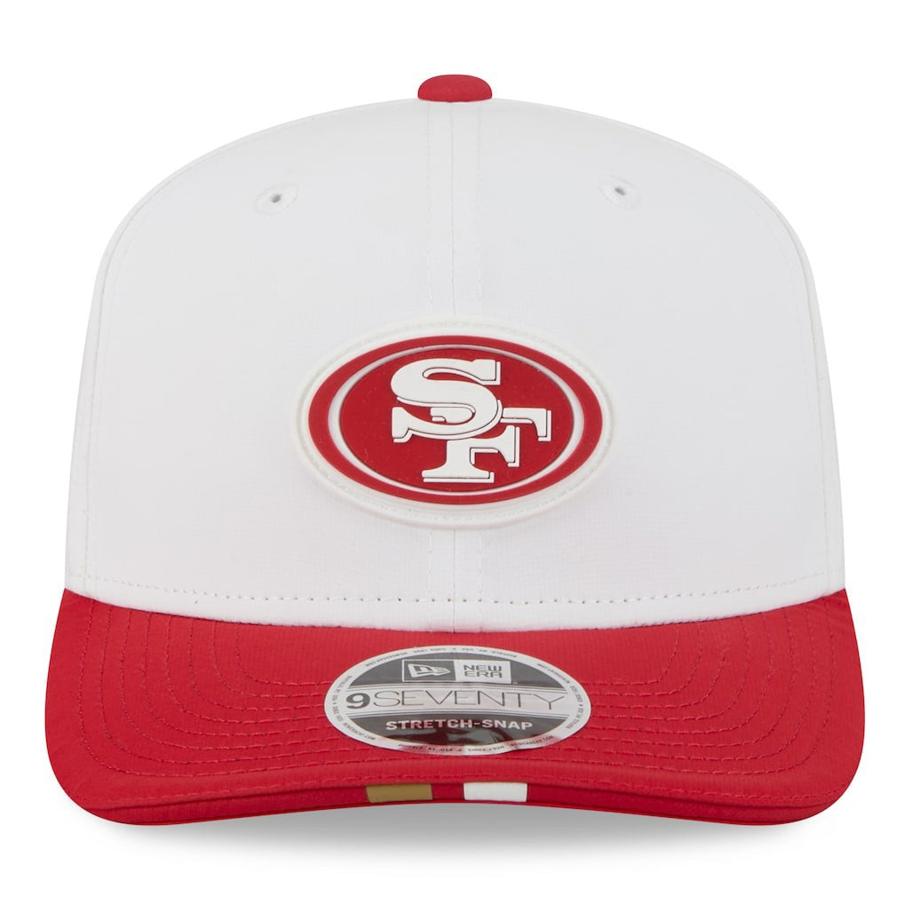 San Francisco 49ers New Era 2025 NFL Training Camp 9SEVENTY Adjustable Hat White/Scarlet - NFL