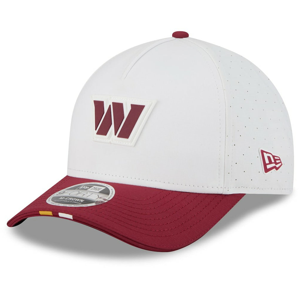 Washington Commanders New Era 2025 NFL Training Camp A-Frame 9FORTY Adjustable Hat White/Burgundy - NFL
