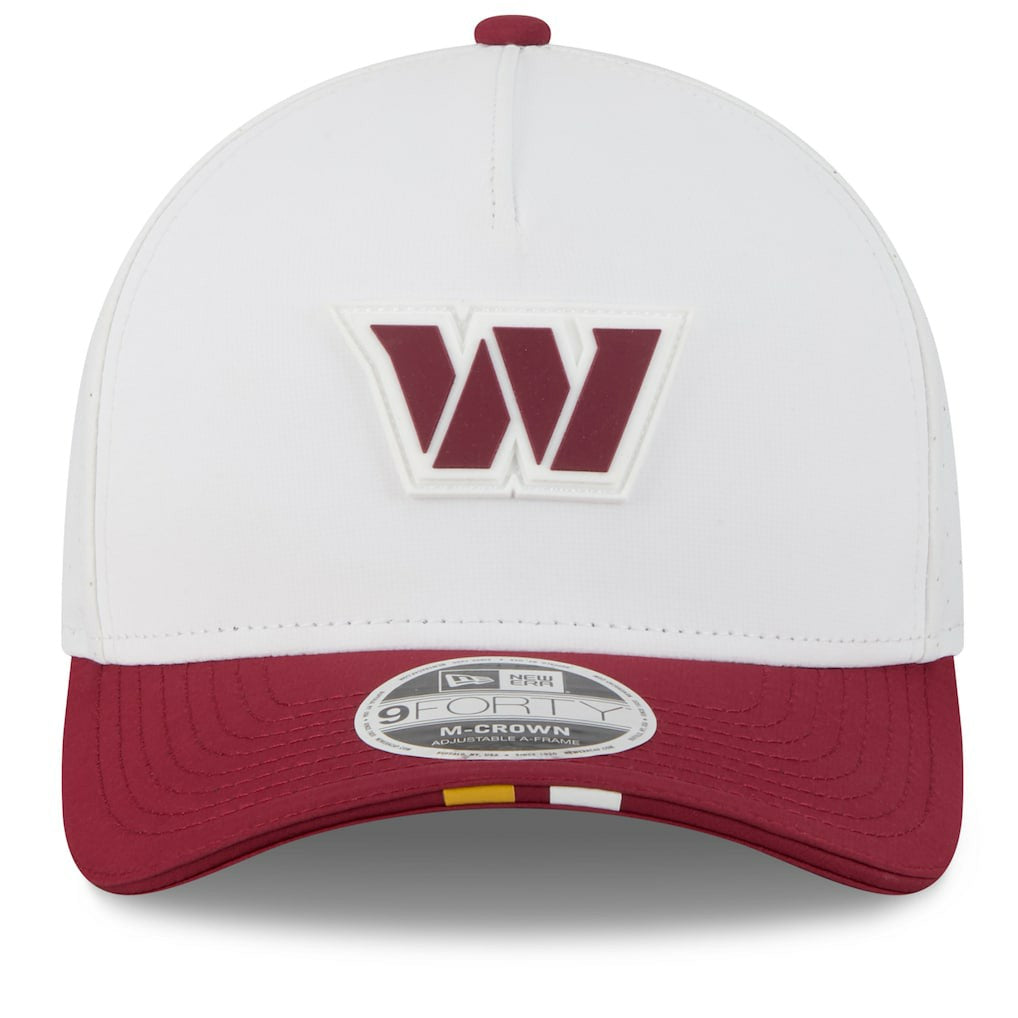 Washington Commanders New Era 2025 NFL Training Camp A-Frame 9FORTY Adjustable Hat White/Burgundy - NFL