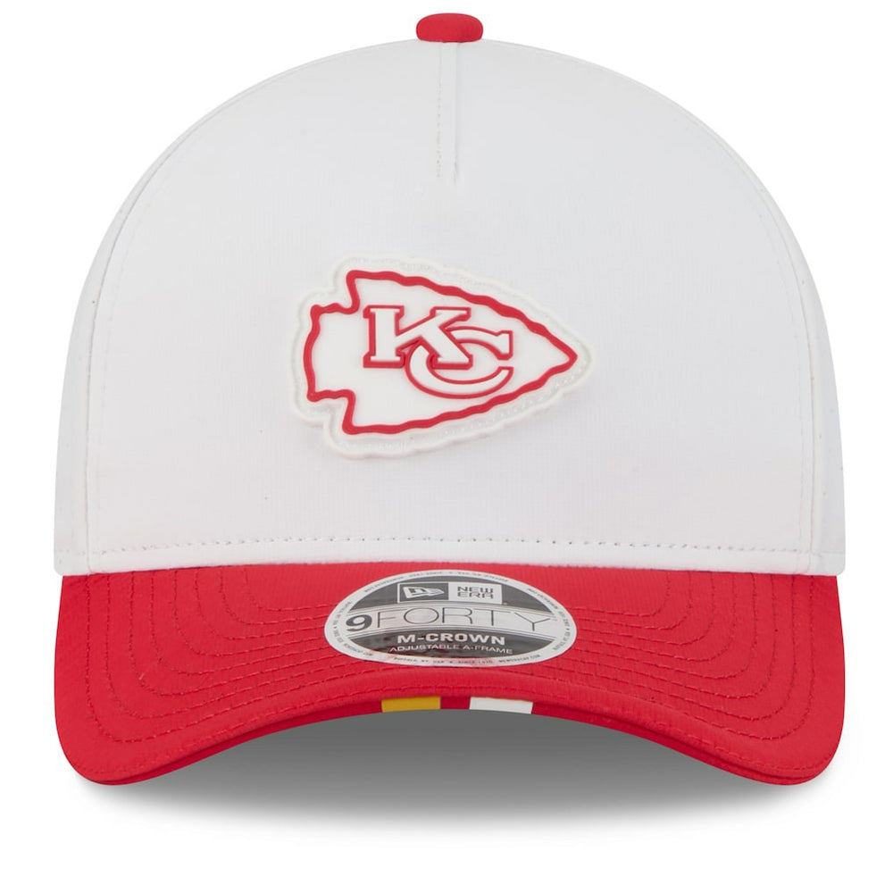 Kansas City Chiefs New Era 2025 NFL Training Camp A-Frame 9FORTY Adjustable Hat White/Red - NFL