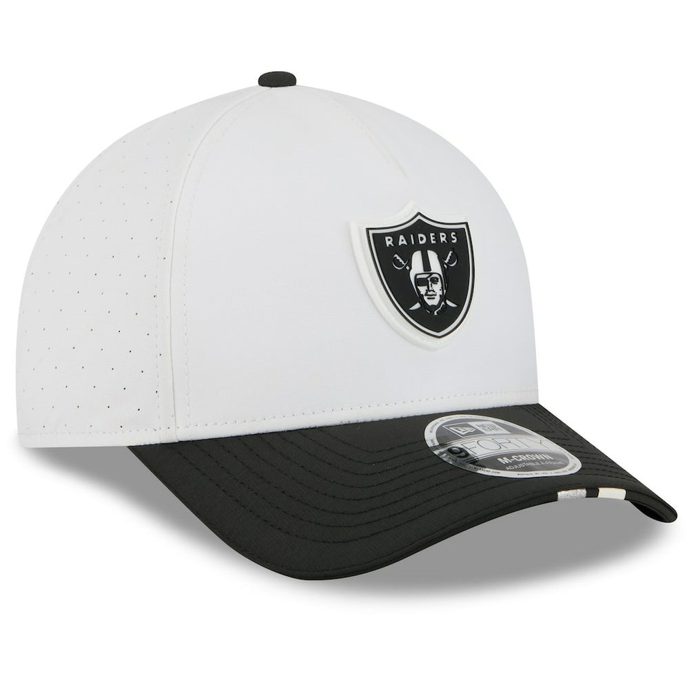 Las Vegas Raiders New Era 2025 NFL Training Camp A-Frame 9FORTY Adjustable Hat White/Black - NFL