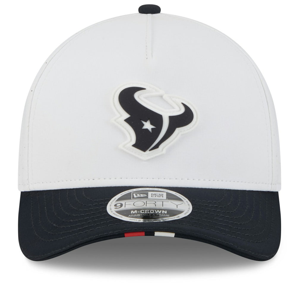 Houston Texans New Era 2025 NFL Training Camp A-Frame 9FORTY Adjustable Hat White/Navy - NFL