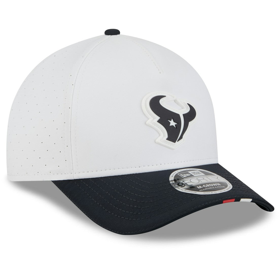 Houston Texans New Era 2025 NFL Training Camp A-Frame 9FORTY Adjustable Hat White/Navy - NFL