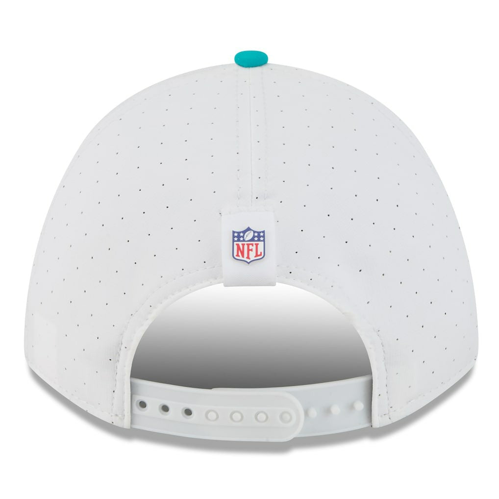 Miami Dolphins New Era 2025 NFL Training Camp A-Frame 9FORTY Adjustable Hat White/Aqua - NFL