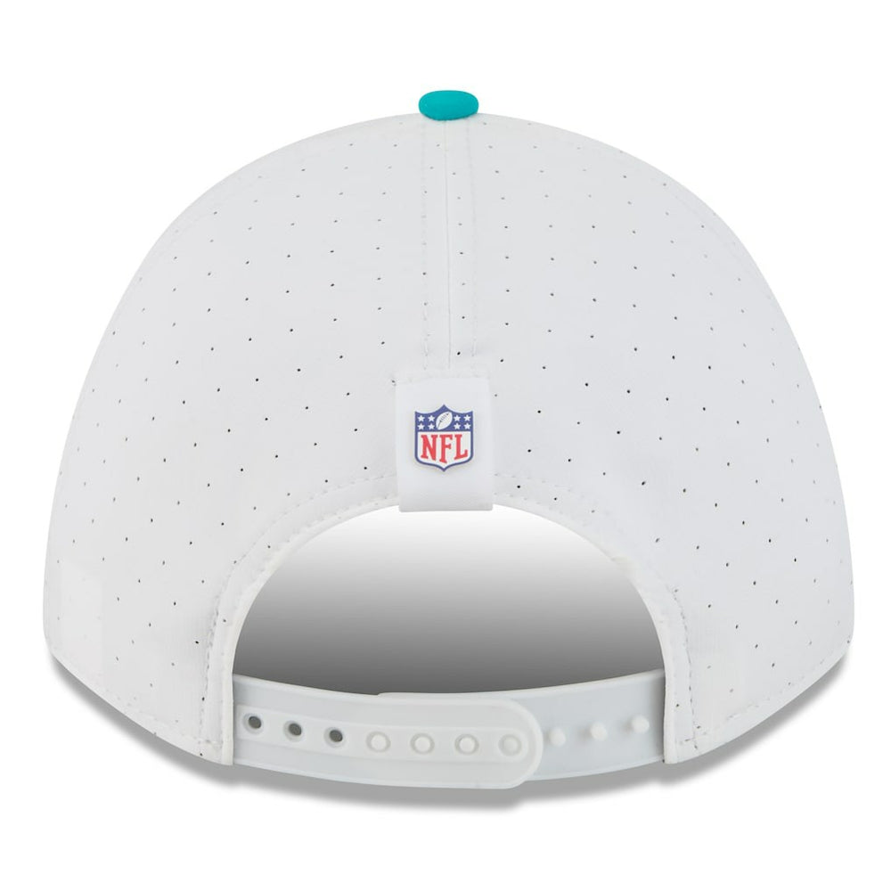 Miami Dolphins New Era 2025 NFL Training Camp A-Frame 9FORTY Adjustable Hat White/Aqua - NFL