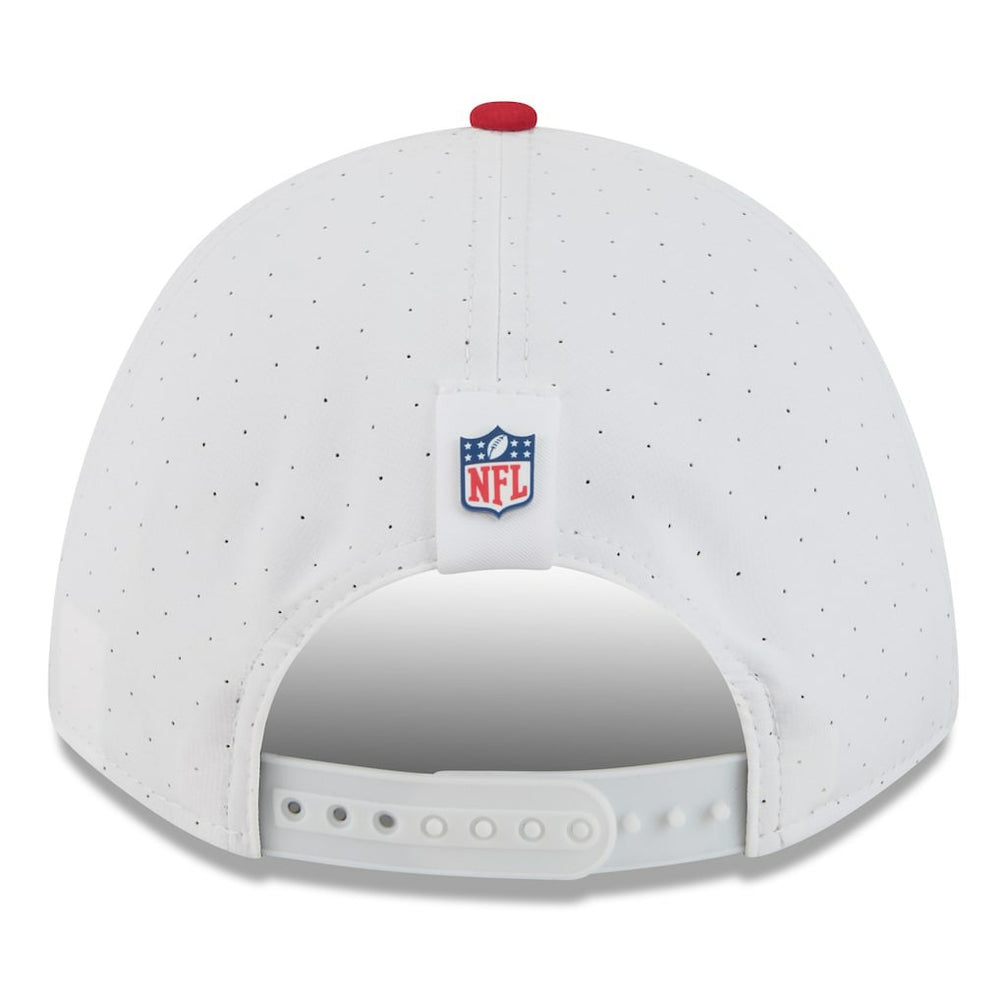 San Francisco 49ers New Era 2025 NFL Training Camp A-Frame 9FORTY Adjustable Hat White/Scarlet - NFL