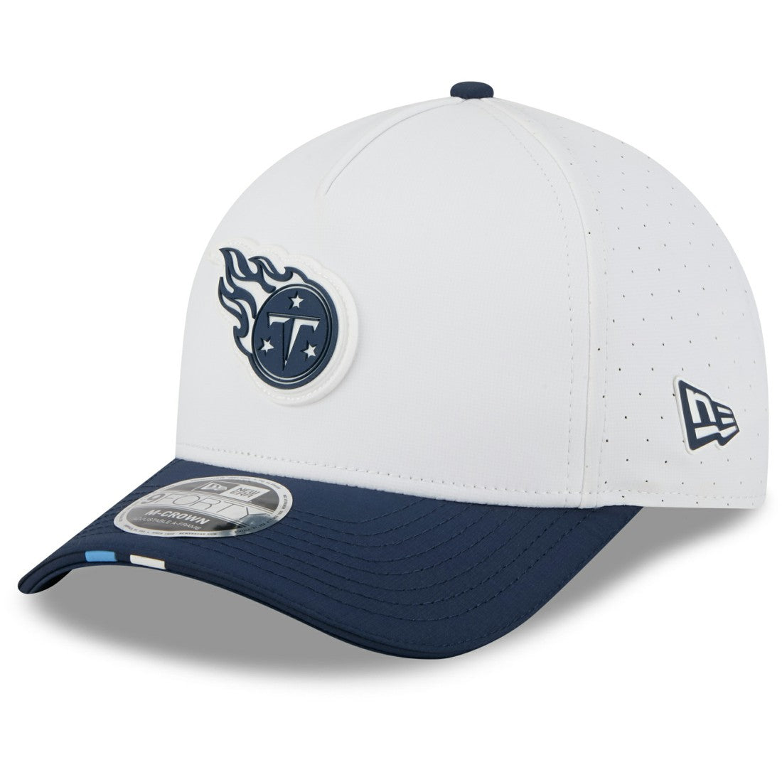 Tennessee Titans New Era 2025 NFL Training Camp A-Frame 9FORTY Adjustable Hat White/Navy - NFL