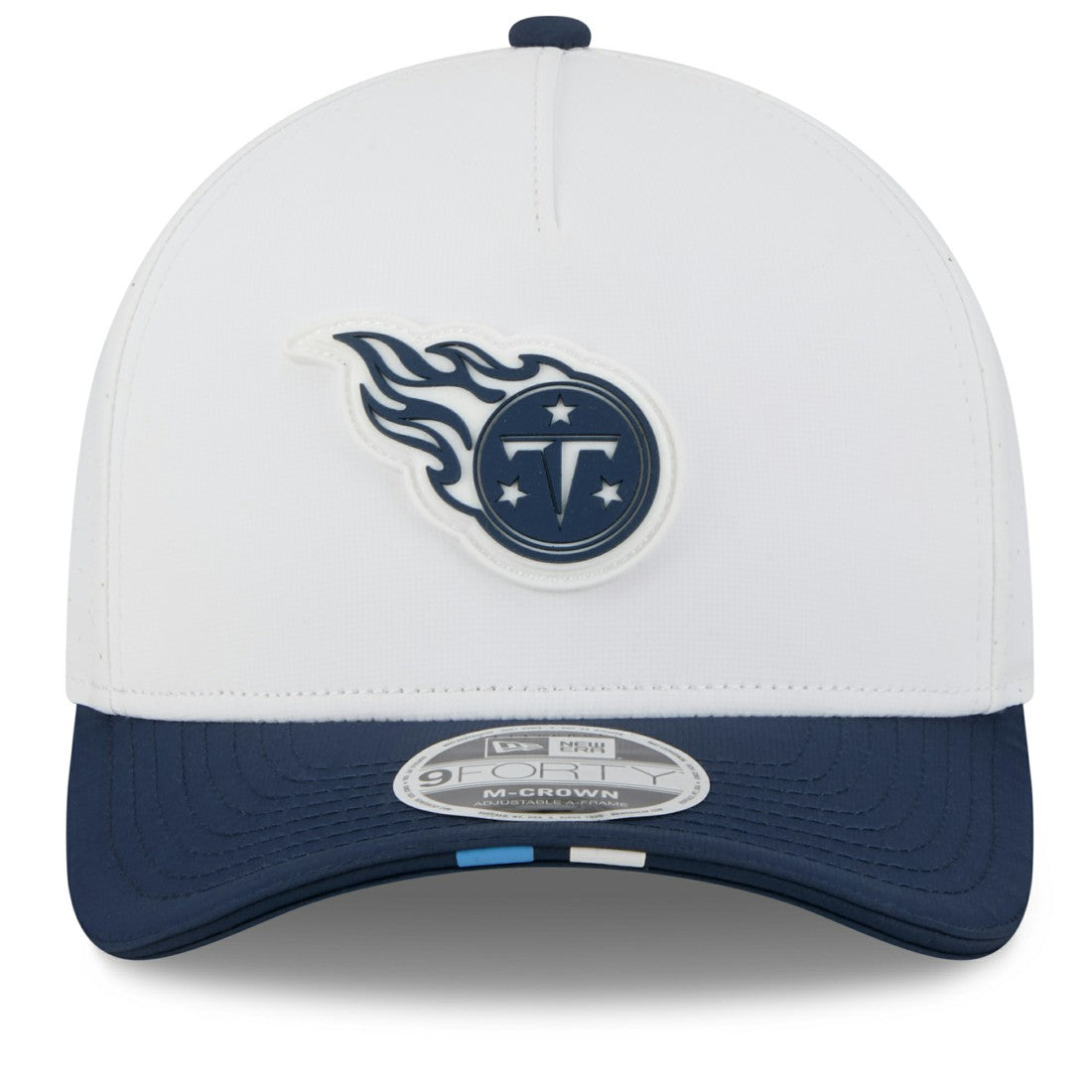 Tennessee Titans New Era 2025 NFL Training Camp A-Frame 9FORTY Adjustable Hat White/Navy - NFL