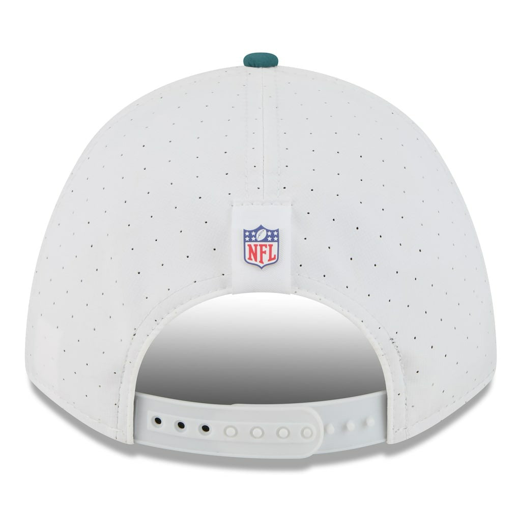 Philadelphia Eagles New Era 2025 NFL Training Camp A-Frame 9FORTY Adjustable Hat White/Midnight Green - NFL
