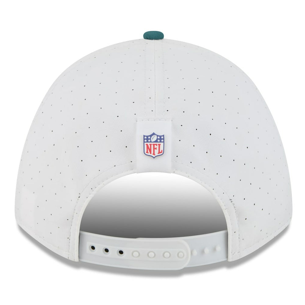 Philadelphia Eagles New Era 2025 NFL Training Camp A-Frame 9FORTY Adjustable Hat White/Midnight Green - NFL