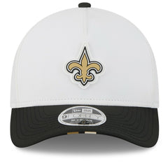 New Orleans Saints New Era 2025 NFL Training Camp A-Frame 9FORTY Adjustable Hat White/Black - NFL