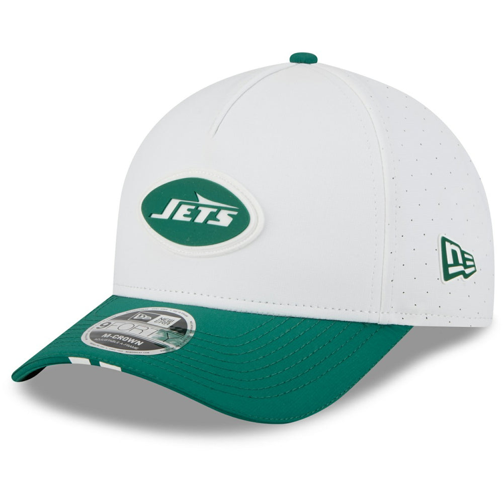 New York Jets New Era 2025 NFL Training Camp A-Frame 9FORTY Adjustable Hat White/Green - NFL
