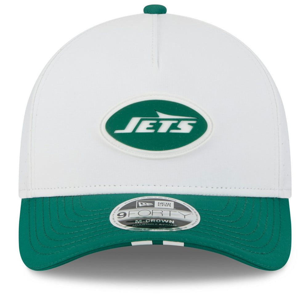 New York Jets New Era 2025 NFL Training Camp A-Frame 9FORTY Adjustable Hat White/Green - NFL