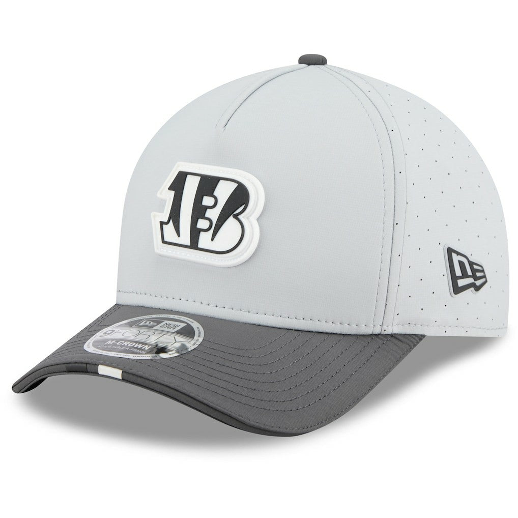 Cincinnati Bengals New Era 2025 NFL Training Camp A-Frame 9FORTY Adjustable Hat Gray/Graphite - NFL