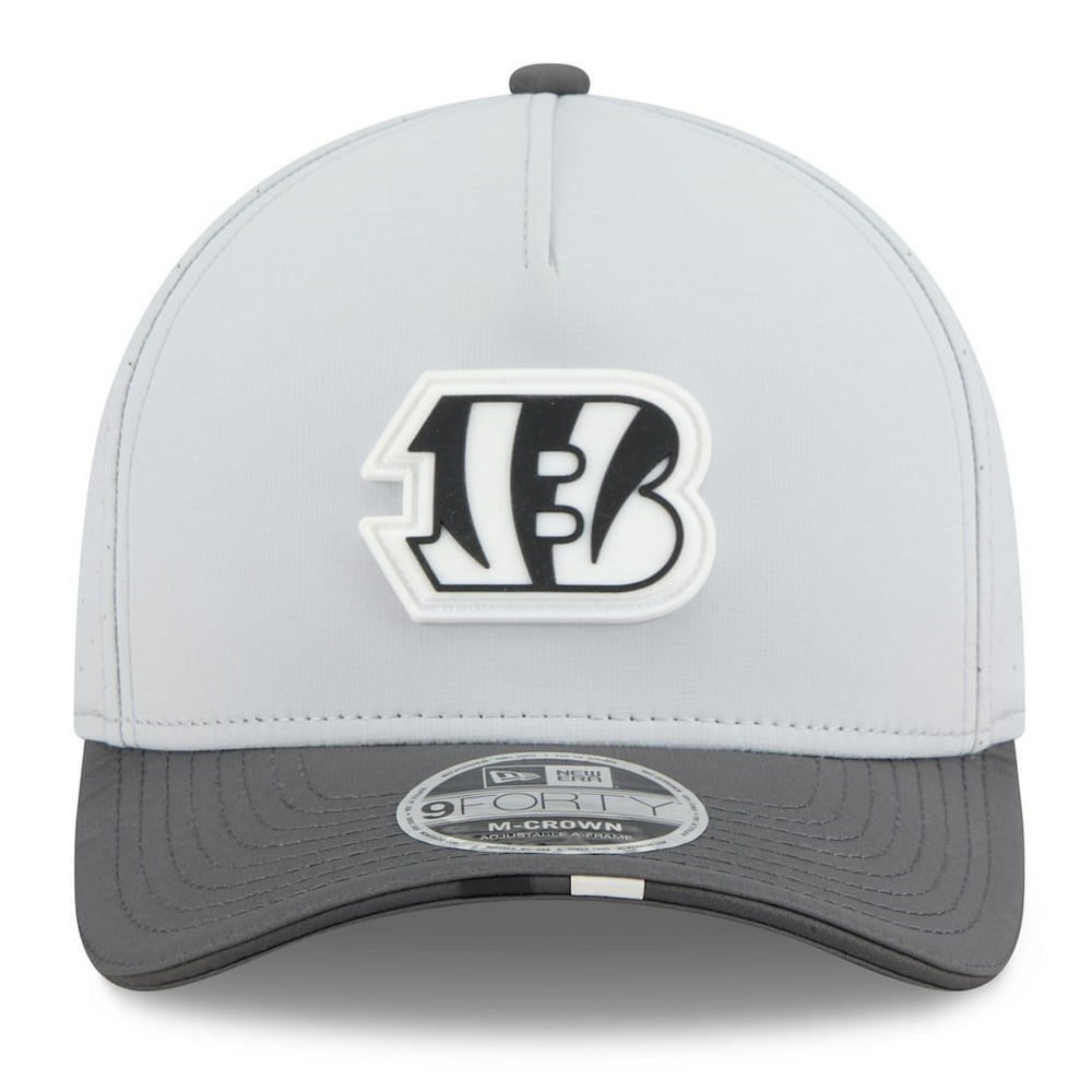 Cincinnati Bengals New Era 2025 NFL Training Camp A-Frame 9FORTY Adjustable Hat Gray/Graphite - NFL