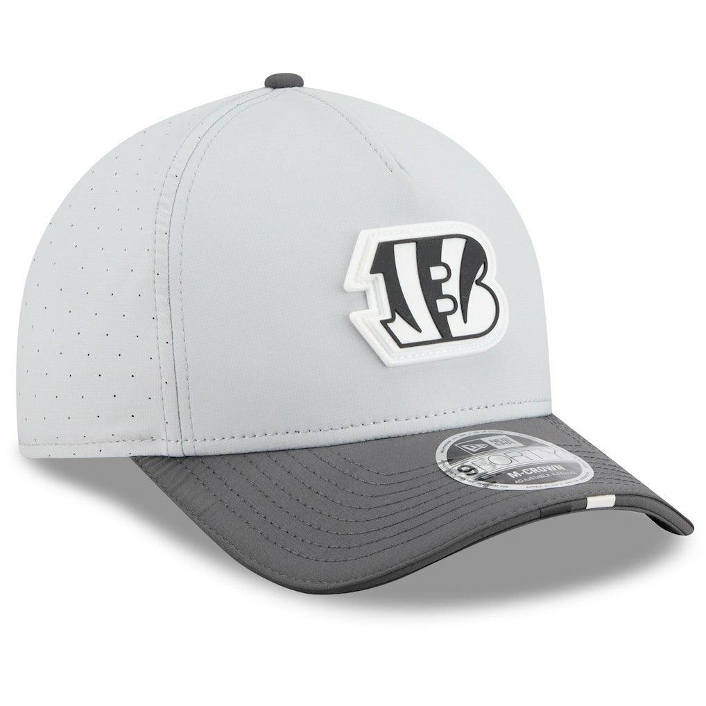 Cincinnati Bengals New Era 2025 NFL Training Camp A-Frame 9FORTY Adjustable Hat Gray/Graphite - NFL
