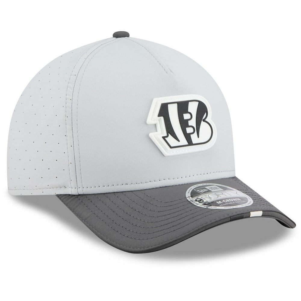 Cincinnati Bengals New Era 2025 NFL Training Camp A-Frame 9FORTY Adjustable Hat Gray/Graphite - NFL