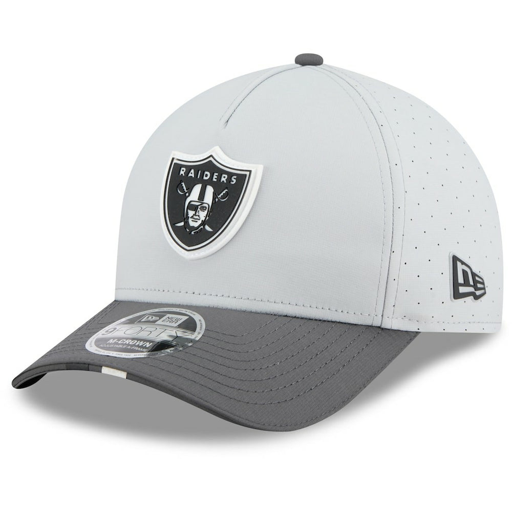 Las Vegas Raiders New Era 2025 NFL Training Camp A-Frame 9FORTY Adjustable Hat Gray/Graphite - NFL