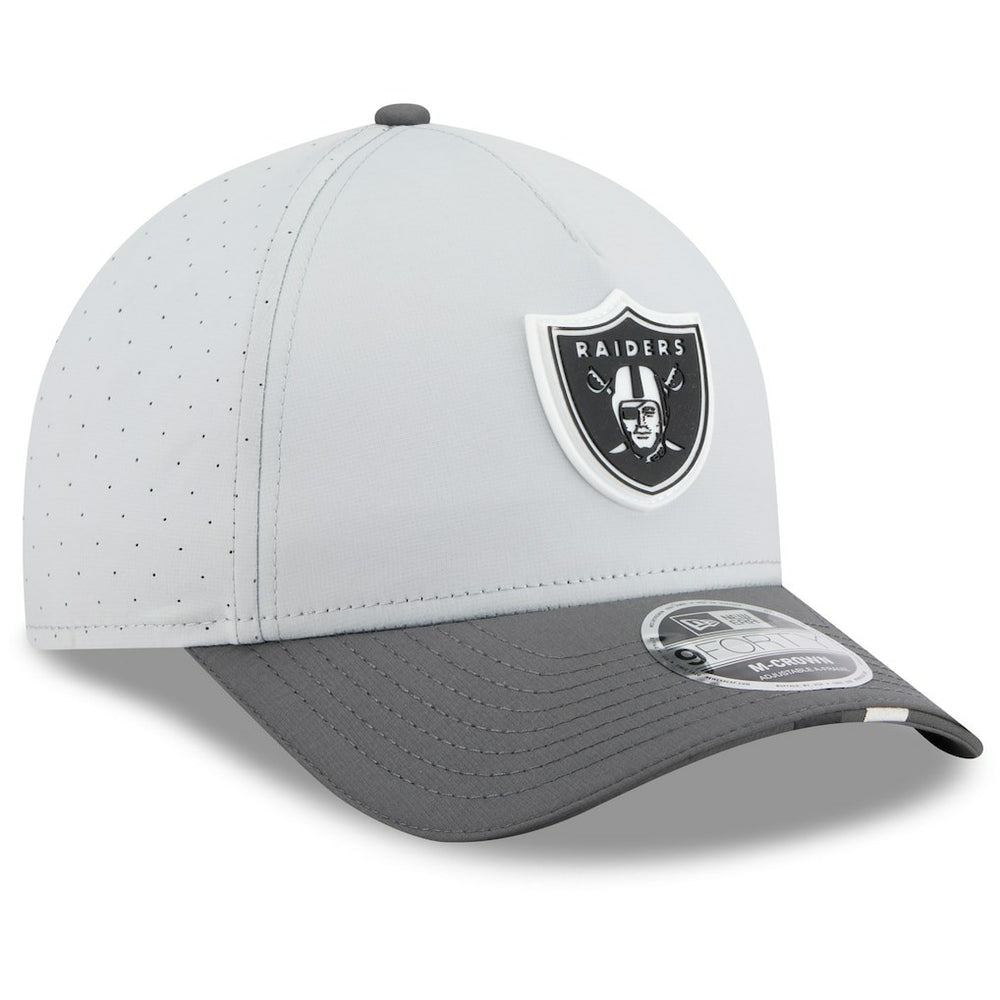 Las Vegas Raiders New Era 2025 NFL Training Camp A-Frame 9FORTY Adjustable Hat Gray/Graphite - NFL