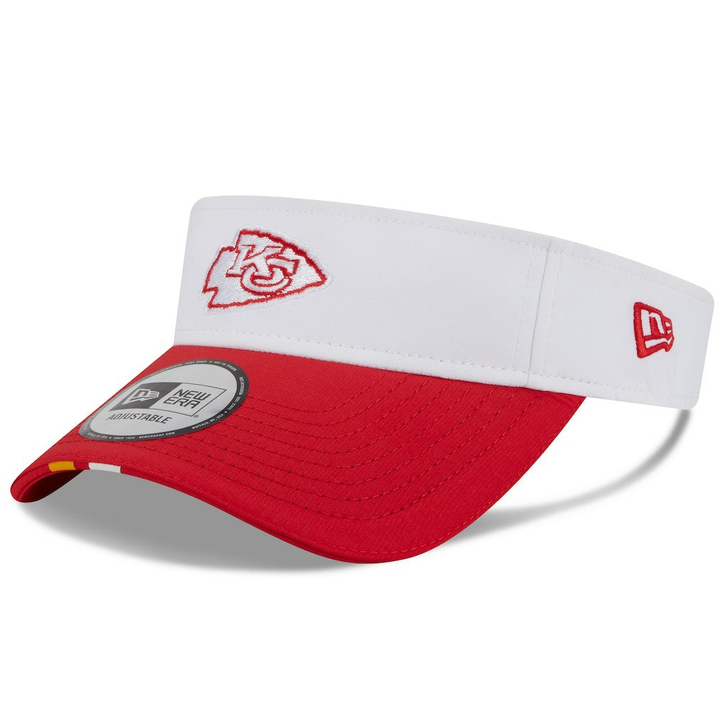 Kansas City Chiefs New Era 2025 NFL Training Camp Adjustable Visor White/Red - NFL