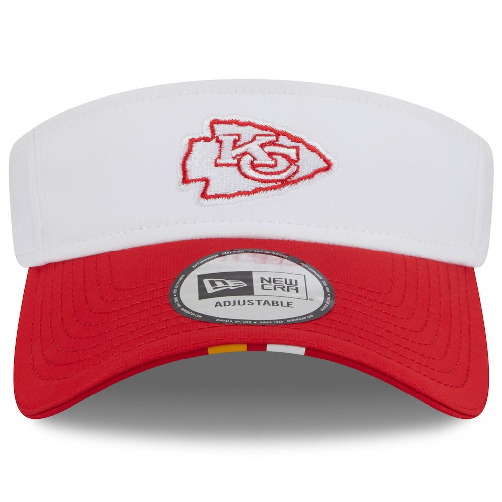 Kansas City Chiefs New Era 2025 NFL Training Camp Adjustable Visor White/Red - NFL