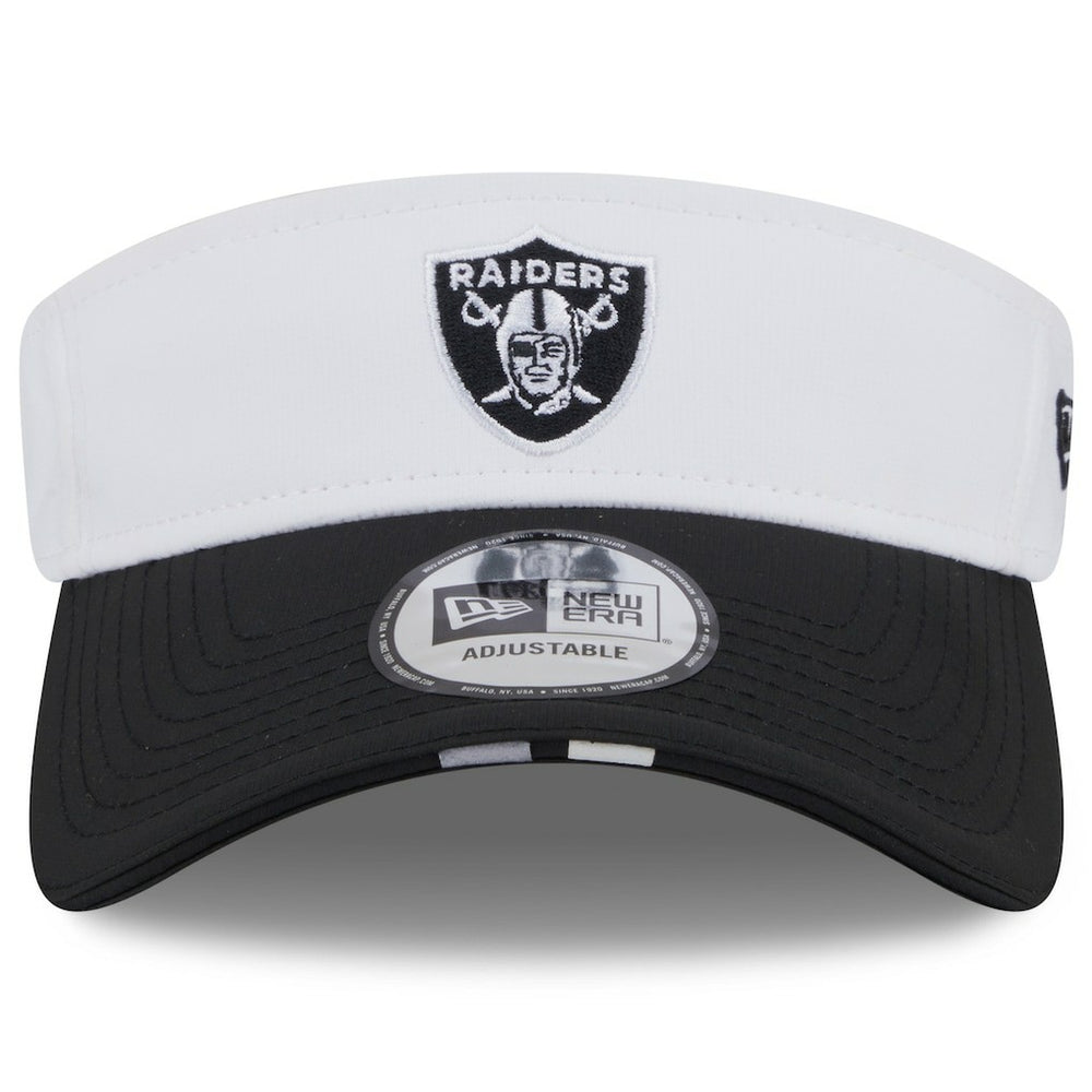Las Vegas Raiders New Era 2025 NFL Training Camp Adjustable Visor White/Black - NFL