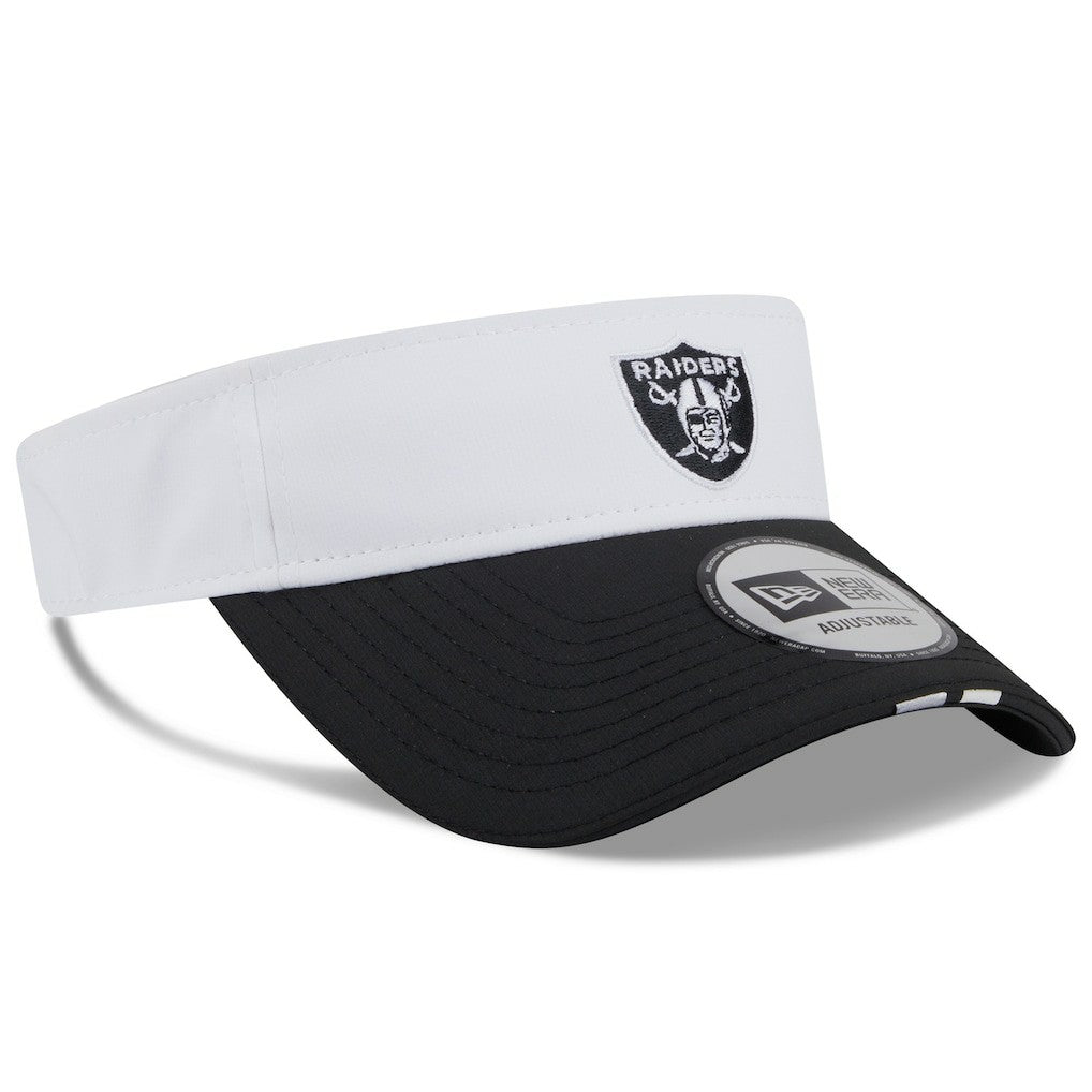 Las Vegas Raiders New Era 2025 NFL Training Camp Adjustable Visor White/Black - NFL
