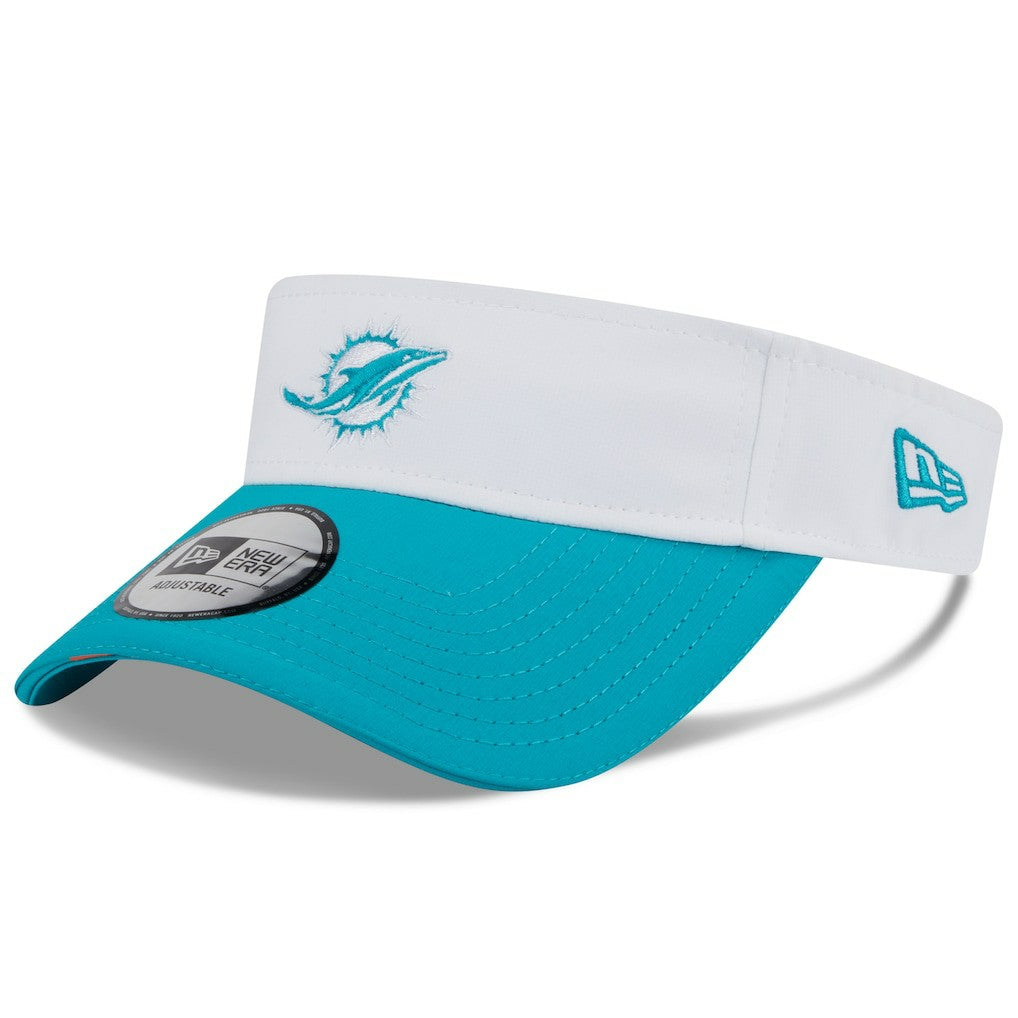 Miami Dolphins New Era 2025 NFL Training Camp Adjustable Visor White/Aqua - NFL