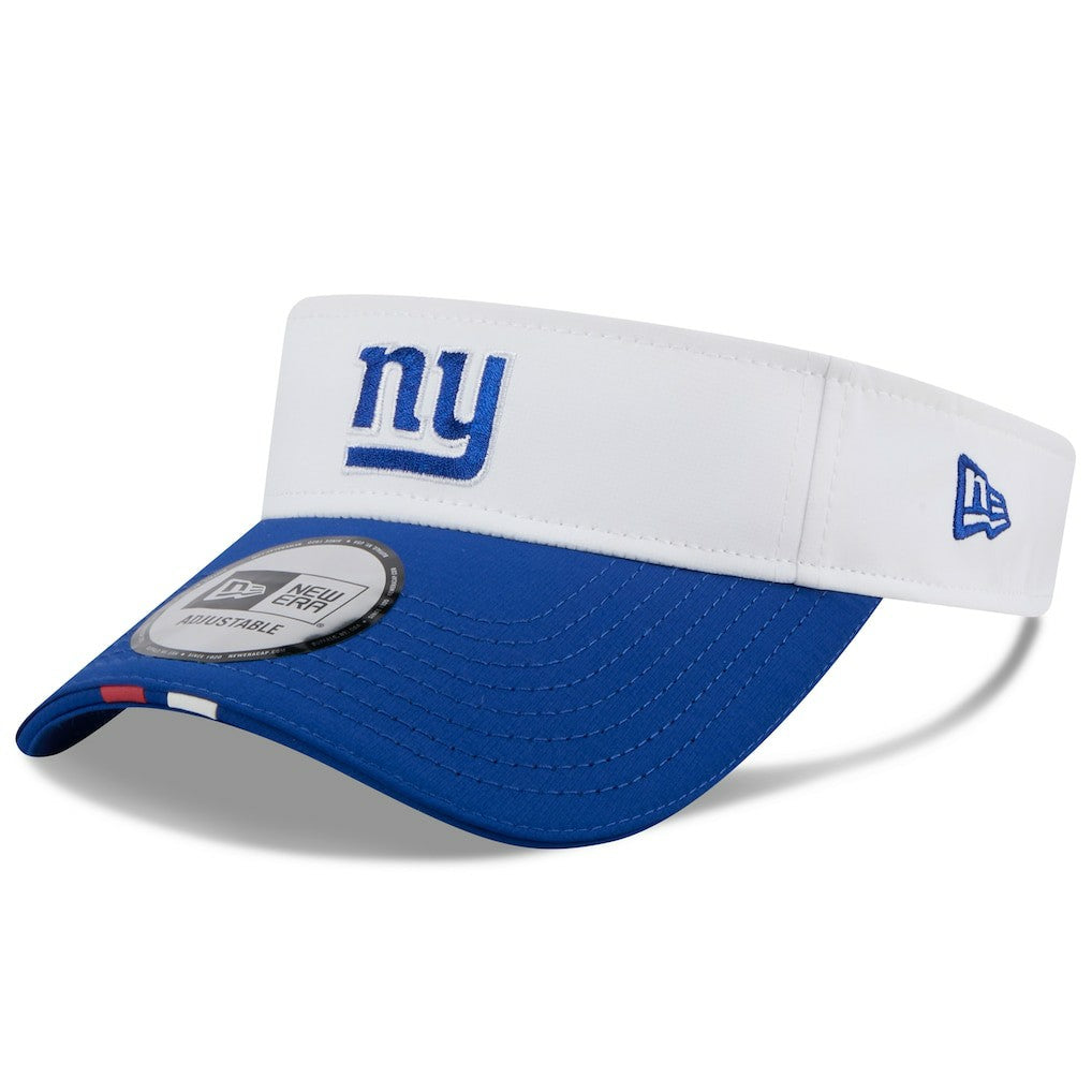 New York Giants New Era 2025 NFL Training Camp Adjustable Visor White/Royal - NFL