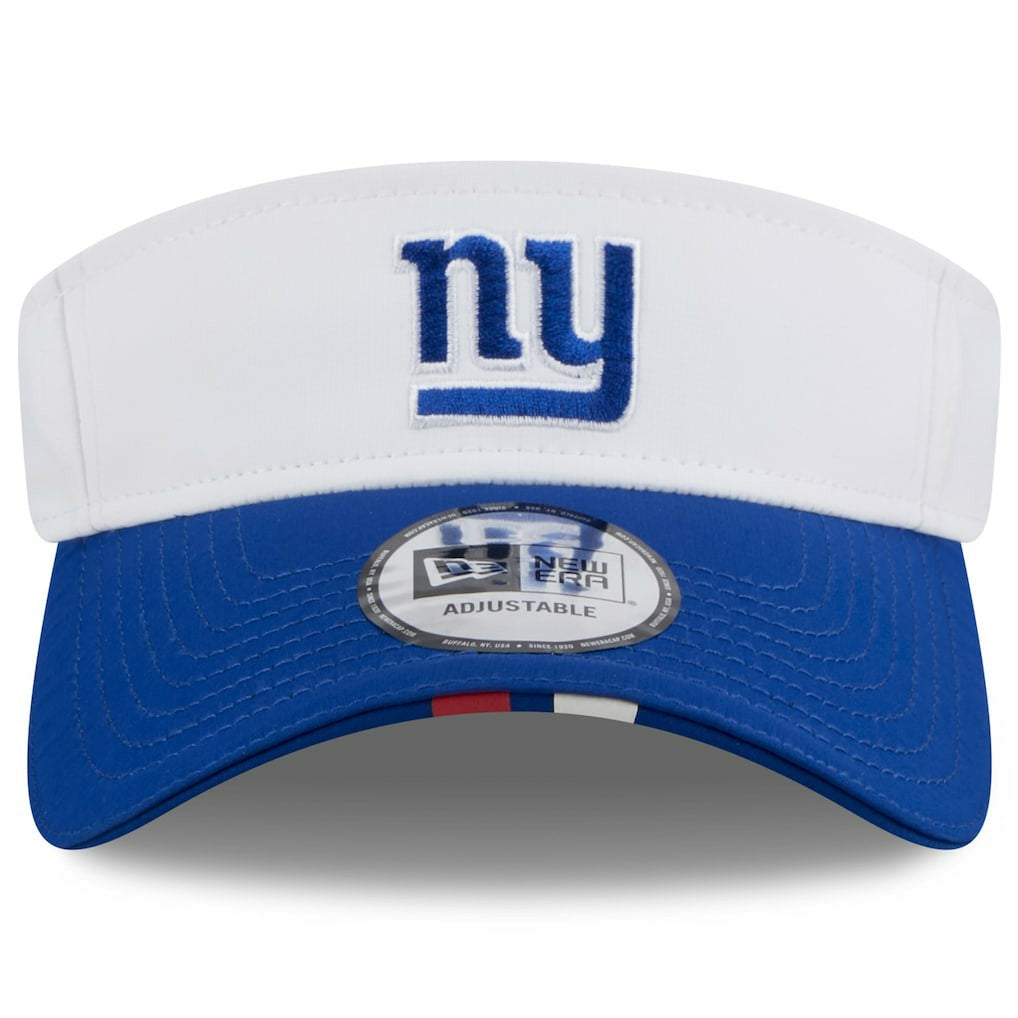 New York Giants New Era 2025 NFL Training Camp Adjustable Visor White/Royal - NFL