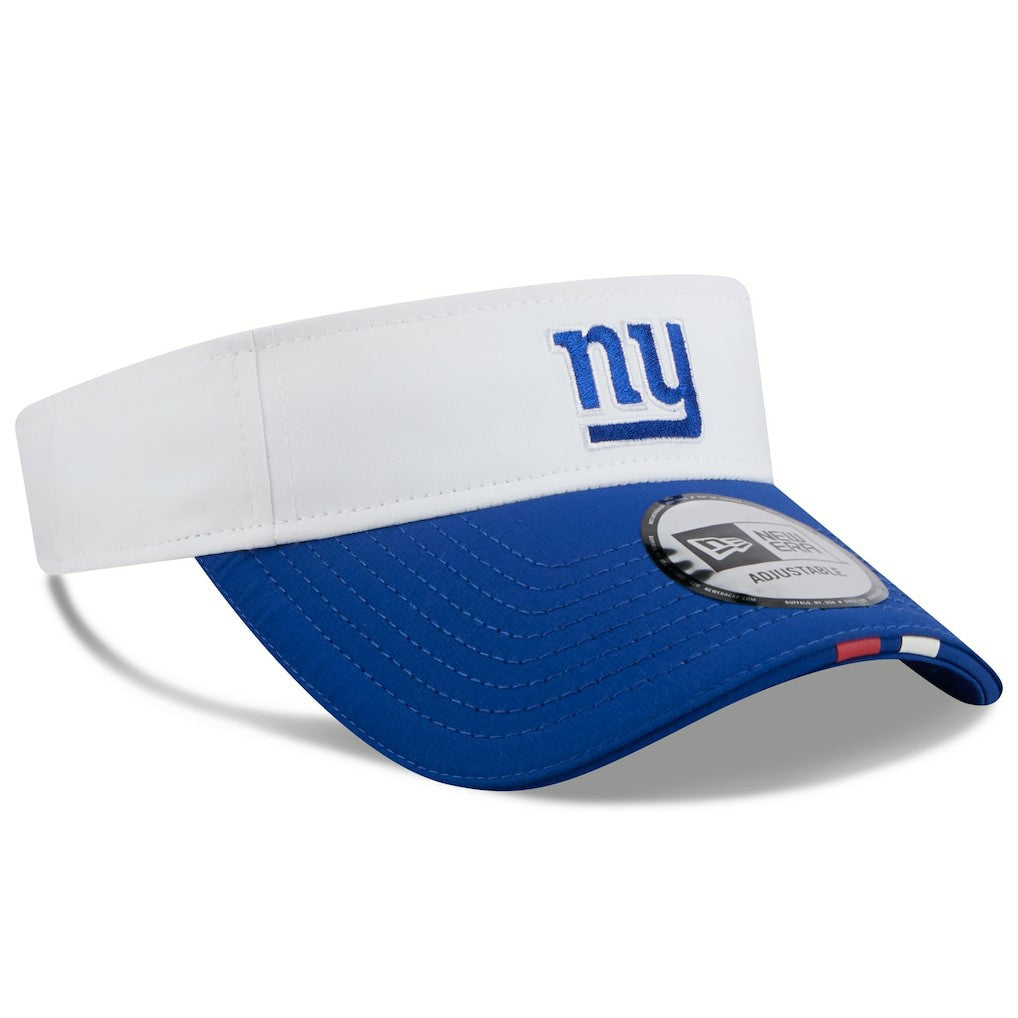 New York Giants New Era 2025 NFL Training Camp Adjustable Visor White/Royal - NFL