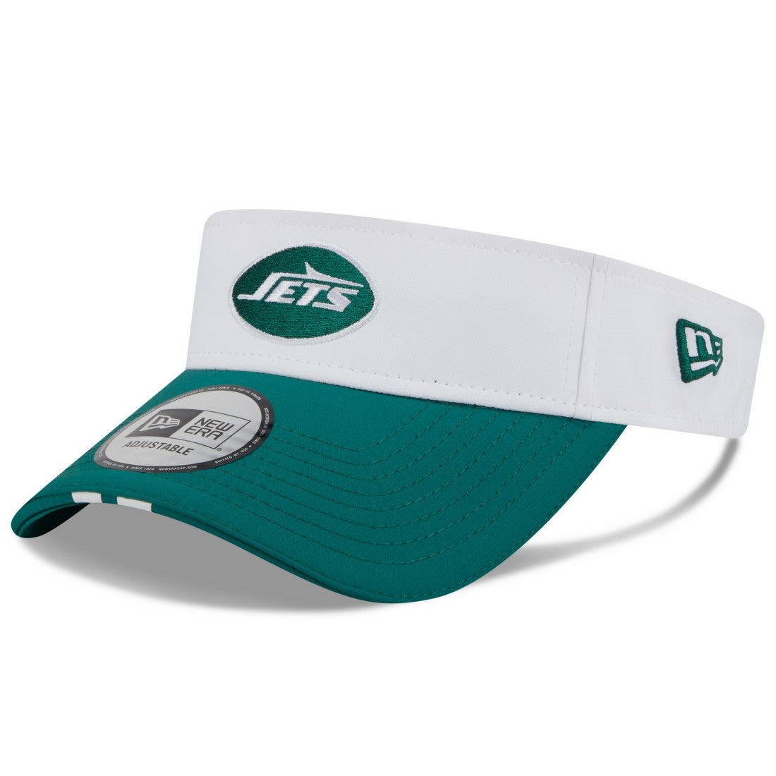 New York Jets New Era 2025 NFL Training Camp Adjustable Visor White/Green - NFL