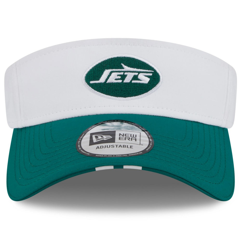 New York Jets New Era 2025 NFL Training Camp Adjustable Visor White/Green - NFL