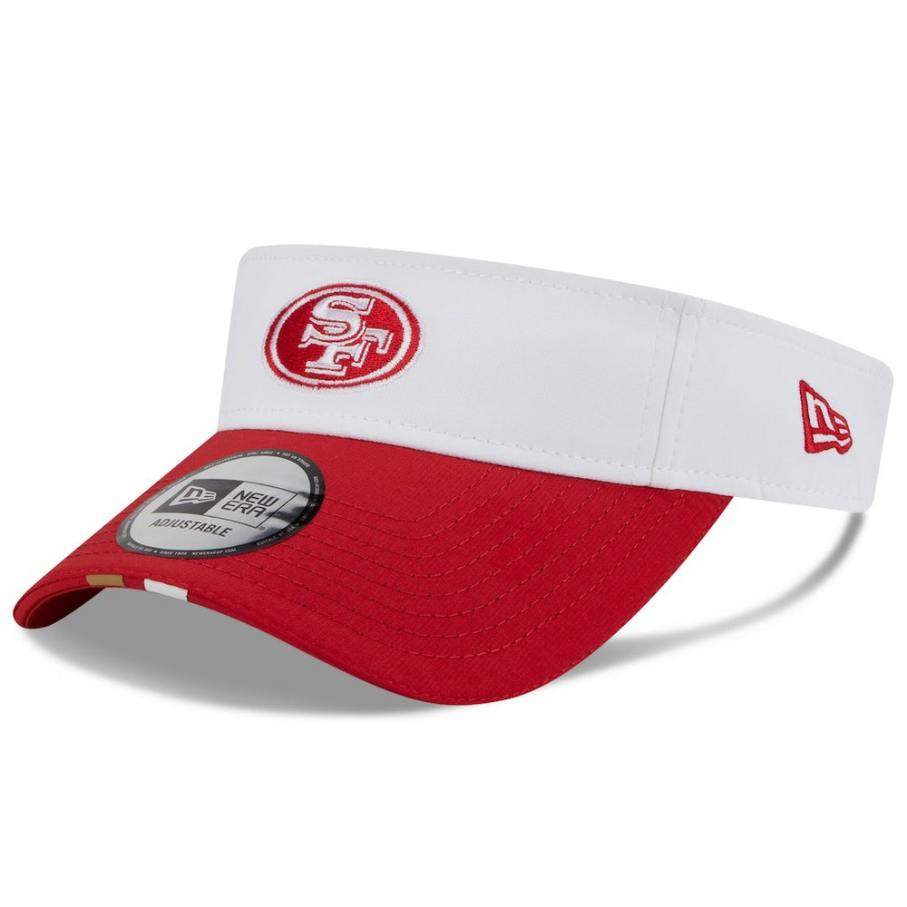 San Francisco 49ers New Era 2025 NFL Training Camp Adjustable Visor White/Scarlet - NFL