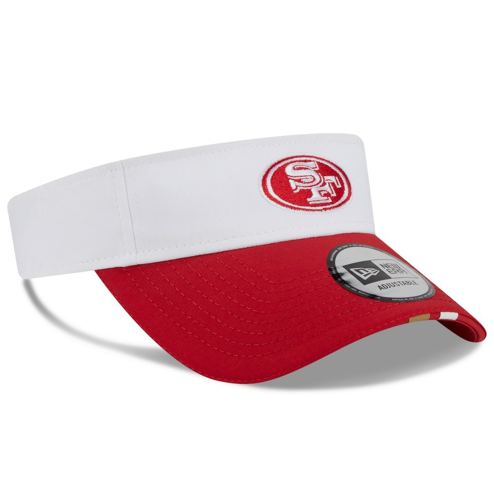 San Francisco 49ers New Era 2025 NFL Training Camp Adjustable Visor White/Scarlet - NFL