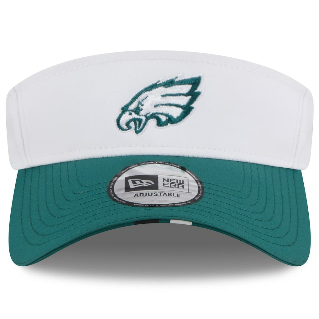 Philadelphia Eagles New Era 2025 NFL Training Camp Adjustable Visor White/Midnight Green - NFL