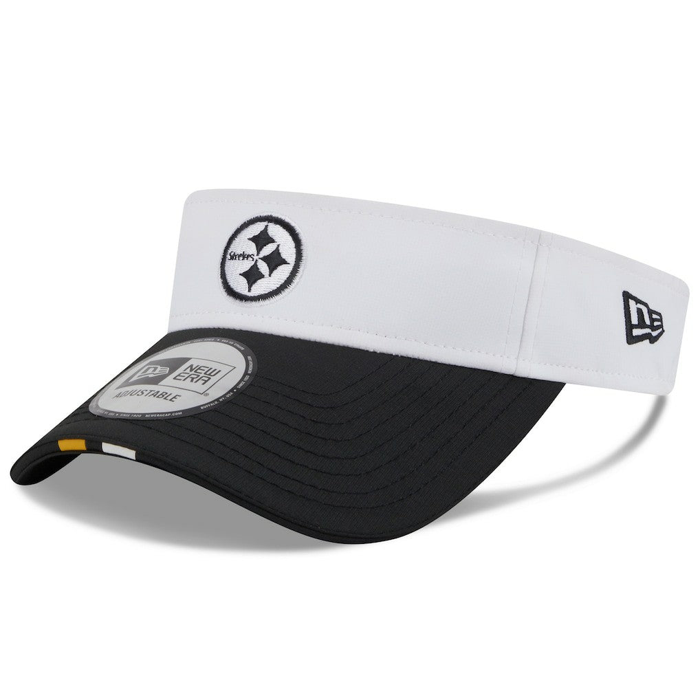 Pittsburgh Steelers New Era 2025 NFL Training Camp Adjustable Visor White/Black - NFL