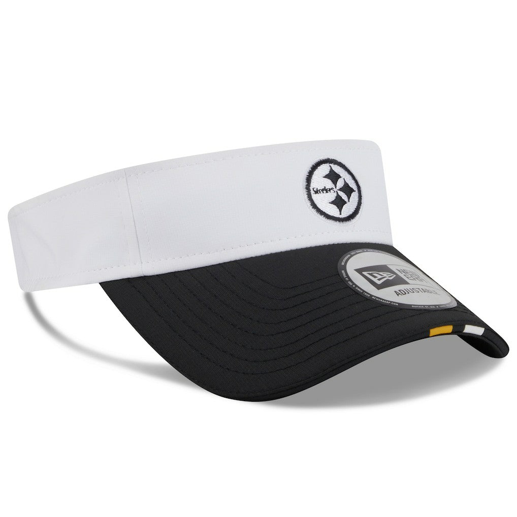 Pittsburgh Steelers New Era 2025 NFL Training Camp Adjustable Visor White/Black - NFL