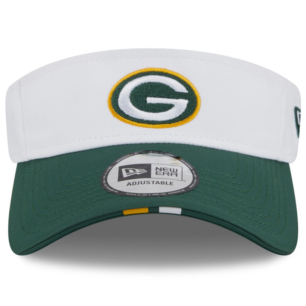 Green Bay Packers New Era 2025 NFL Training Camp Adjustable Visor White/Green - NFL