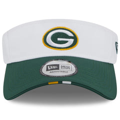Green Bay Packers New Era 2025 NFL Training Camp Adjustable Visor White/Green - NFL
