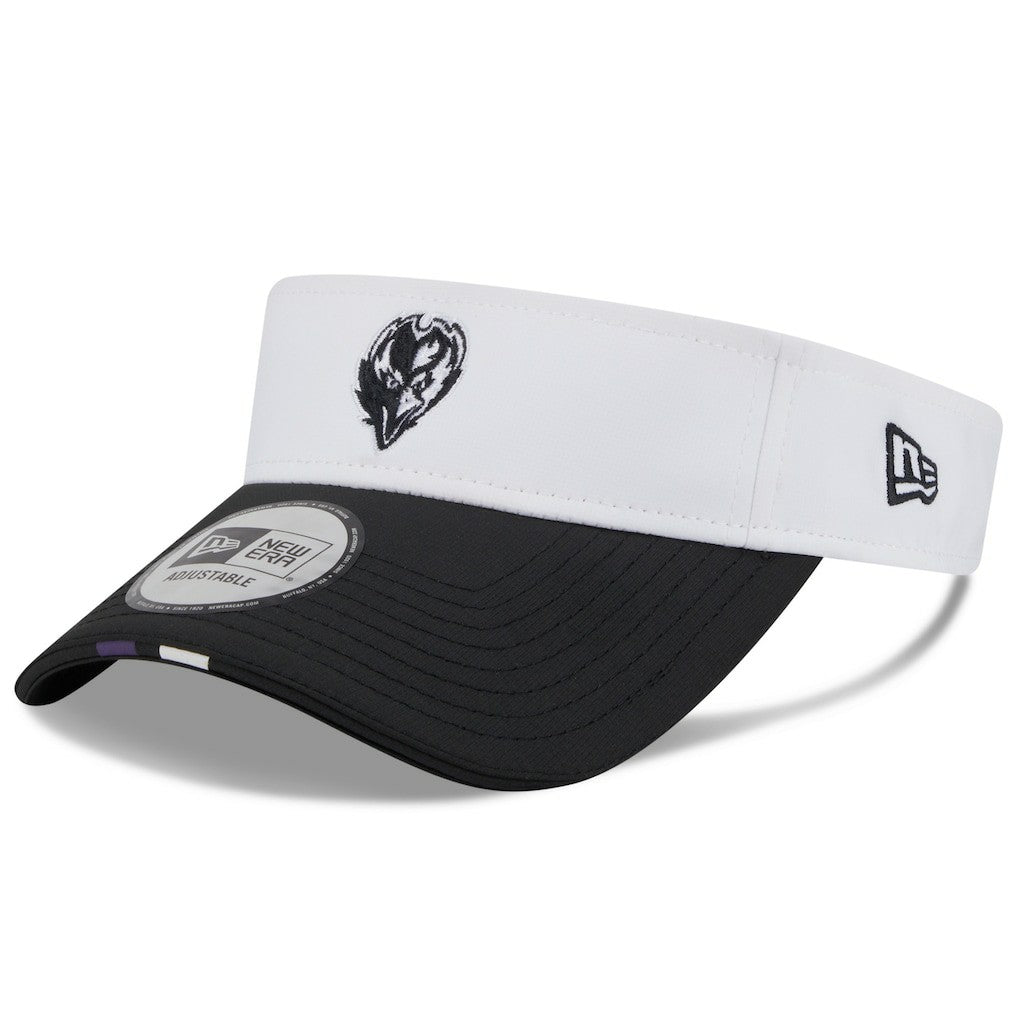 Baltimore Ravens New Era 2025 NFL Training Camp Adjustable Visor White/Black - NFL