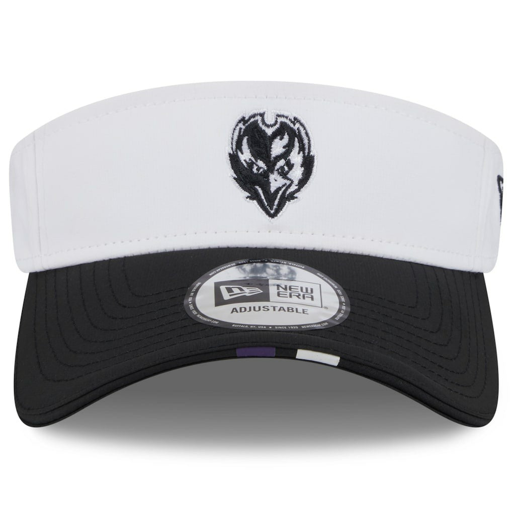 Baltimore Ravens New Era 2025 NFL Training Camp Adjustable Visor White/Black - NFL
